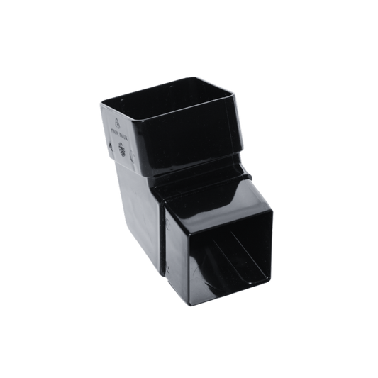 Rainwater 112.5° Square Offset Bend Black
