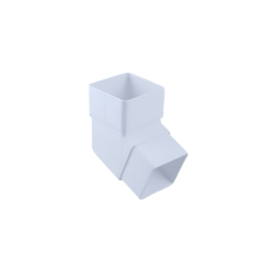 Rainwater 112.5° Square Offset Bend White