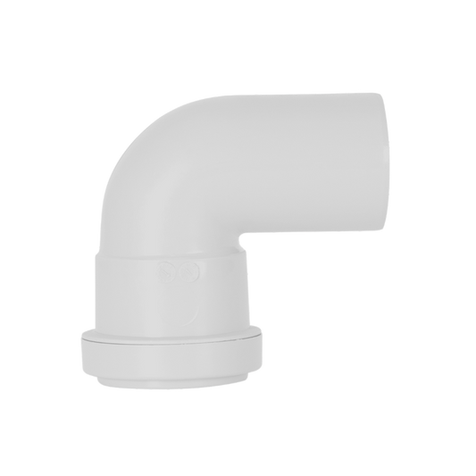 Push Fit Swivel Bend 91.25° White