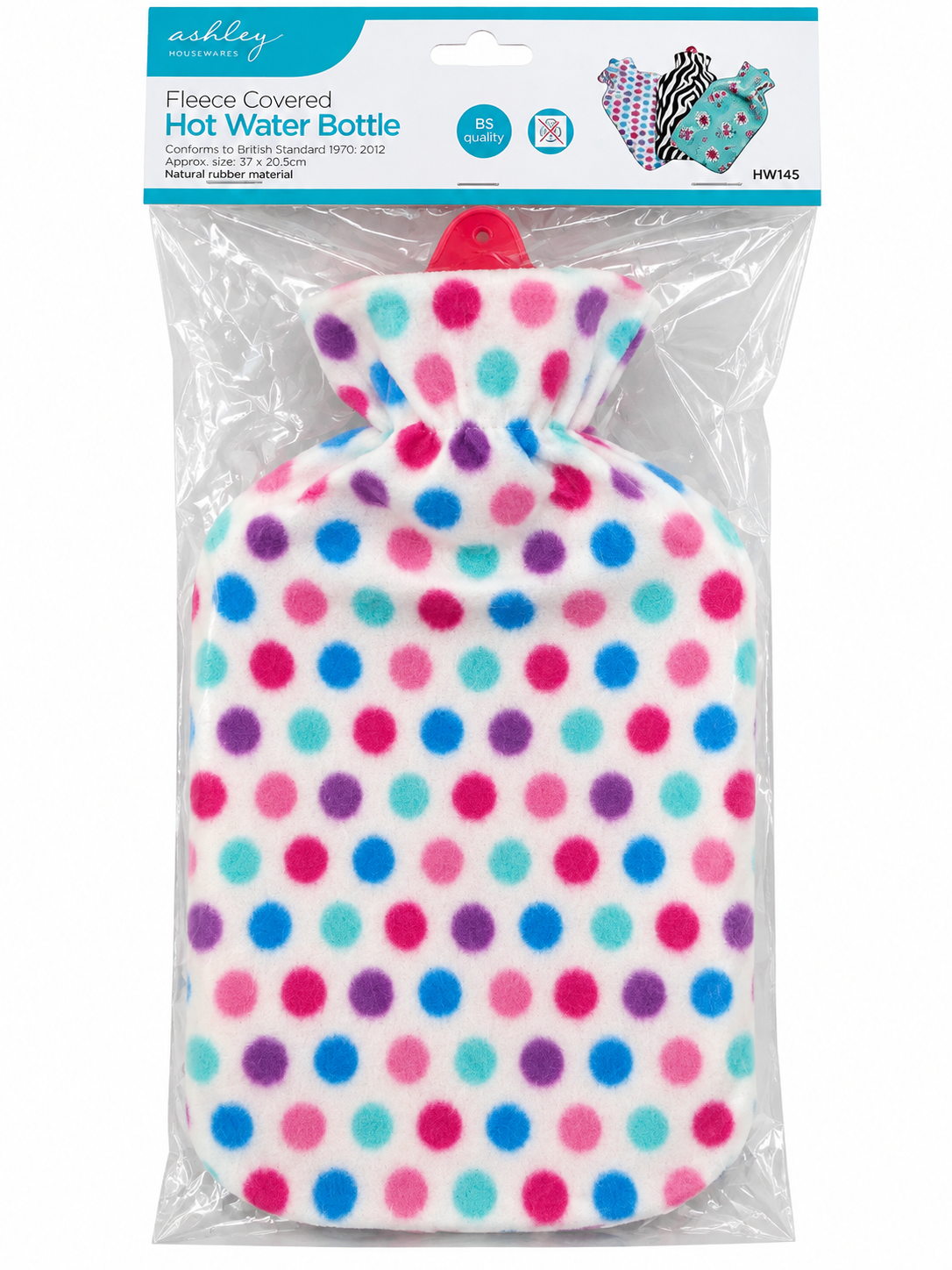 Ashley Fleece Covered Hot Water Bottle 2L Mix Designs