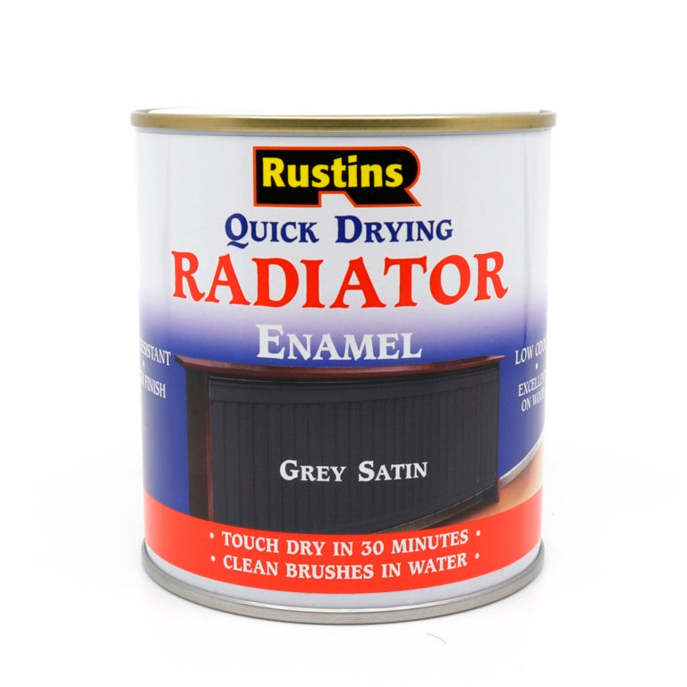 Quick Dry Radiator Paint Grey Satin - 500ml