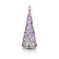 Premier Lit Chrome Tree With Star Colour Changing LEDs - 30cm