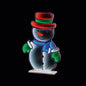 Premier Standing Snowman Infinity Mirror - 60cm