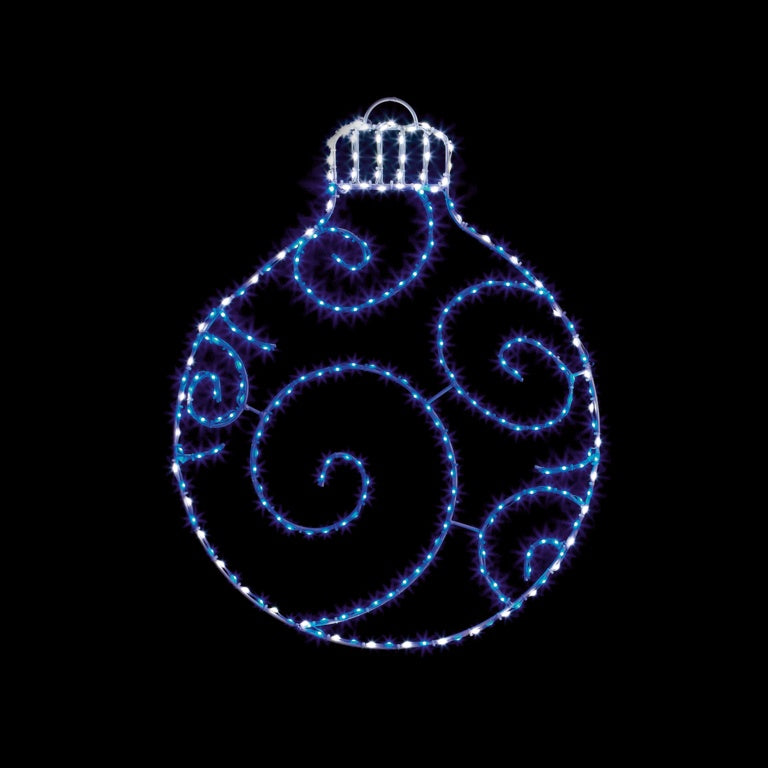 Premier Twinkling FlexiBrights Bauble 245 LEDs - 78x59 Blue/White