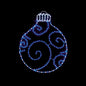 Premier Twinkling FlexiBrights Bauble 245 LEDs - 78x59 Blue/White
