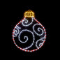 Premier Twinkling FlexiBrights Bauble 245 LEDs - 78x59 Red /White