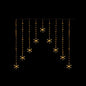 Premier FlexiBrights Snowflake V Curtain With 267 LEDs Warm White - 1.2m
