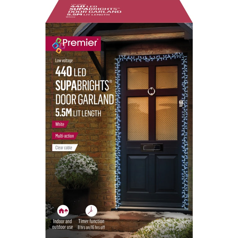 Premier SupaBrights Door Garland 440 LEDs - 5.5m White