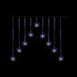 Premier FlexiBrights Snowflake V Curtain With 267 LEDs White - 1.2m