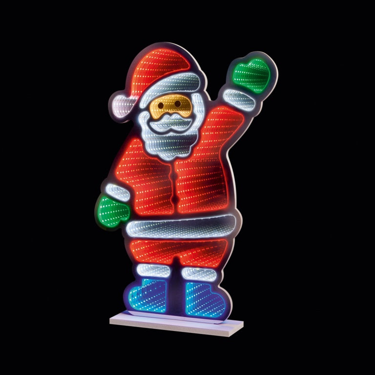 Premier Waving Santa Infinity Mirror - 60cm