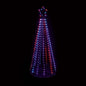 Premier Multi Action FlexiBright Pyramid Tree - 1.4m Red/Blue/White