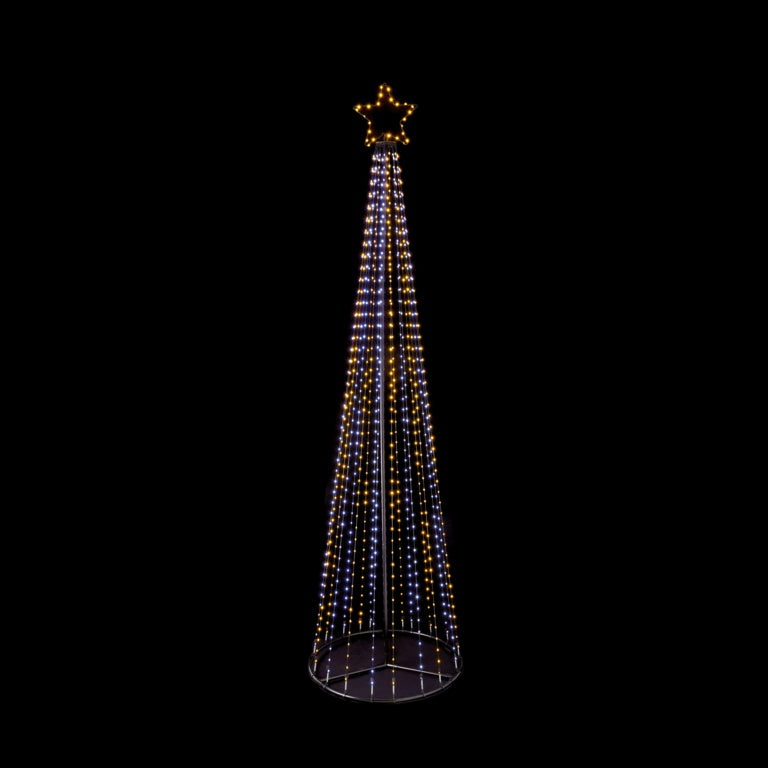 Premier Multi Action FlexiBright Pyramid Tree - 2.5m