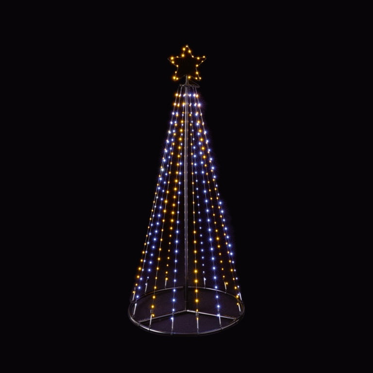 Premier Multi Action FlexiBright Pyramid Tree - 1.4m