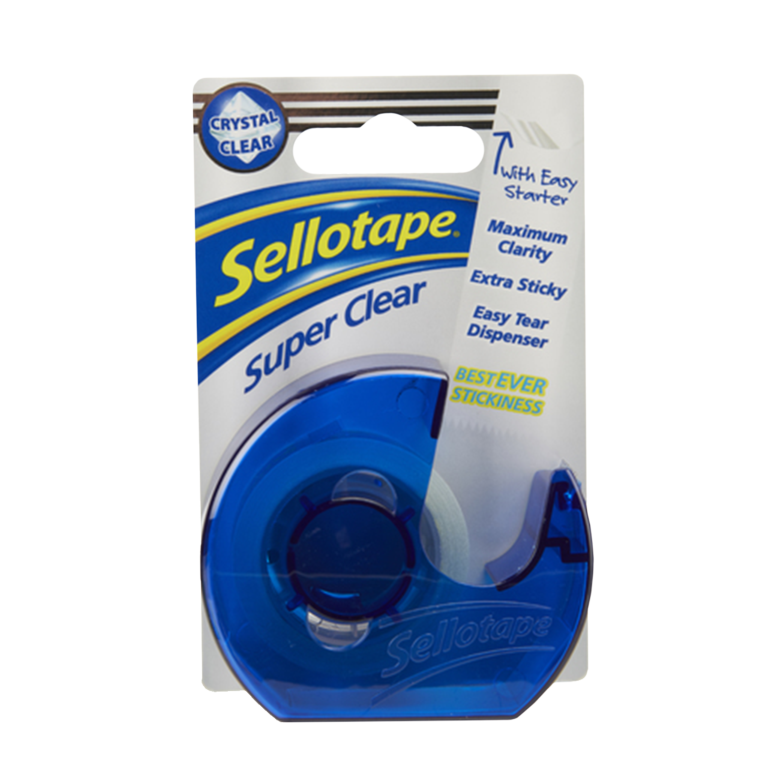 Sellotape Super Clear Dispenser - 18mm x 15m