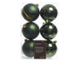 Kaemingk Shatterproof Baubles 8cm Box 6 - Pine Green