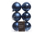 Kaemingk Shatterproof Baubles 8cm Box 6 - Night Blue
