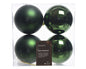 Kaemingk Shatterproof Plain Baubles - Pine Green 10cm