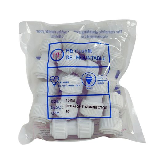 Push-Fit Straight Connector 15mm