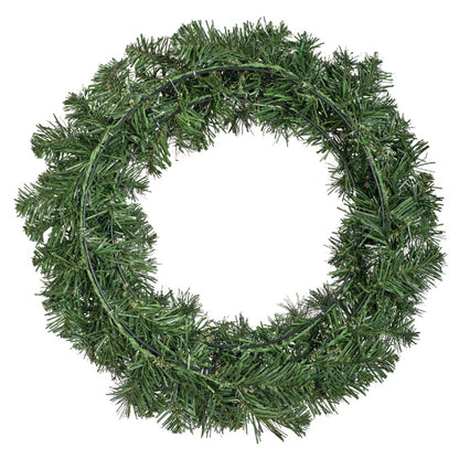 Kaemingk Imperial Green Wreath – 50cm Pre-Lit with Warm White LEDs