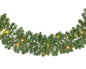 Kaemingk Imperial Garland Green With Warm White LEDs - 270cm
