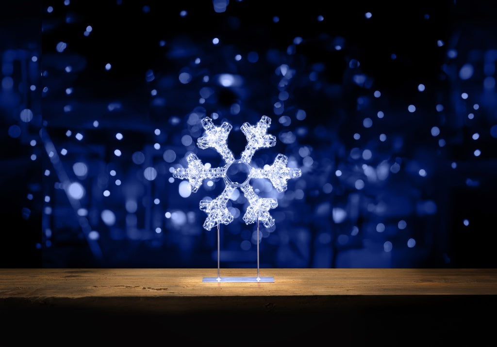 Premier Silver Table Top Snowflake 720 LEDs - 45cm