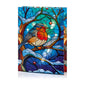 Premier Battery Operated Lit Glass Robin Table Top 50 LED Warm White - 21x28