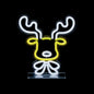 Premier Reindeer Face Table Top Lit Neon Sign - 25cm