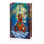 Premier Battery Operated Lit Village Church Glass Table Top 50 Warm White LEDs - 21x13