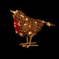 Premier Lit Battery Operated Rattan Robin With 50 Warm White LEDs - 40cm