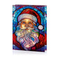 Premier Battery Operated Lit Glass Santa Table Top 50 Warm White LEDs - 21x28