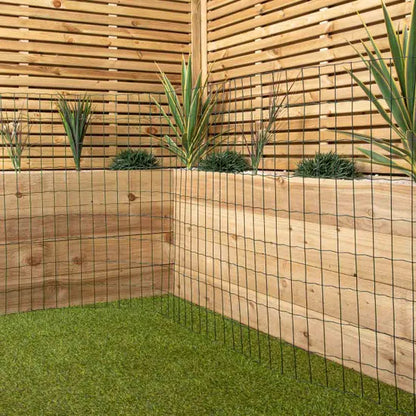 Green Blade 10m x 0.9m Green PVC Coated Metal Garden Patio Border Fencing
