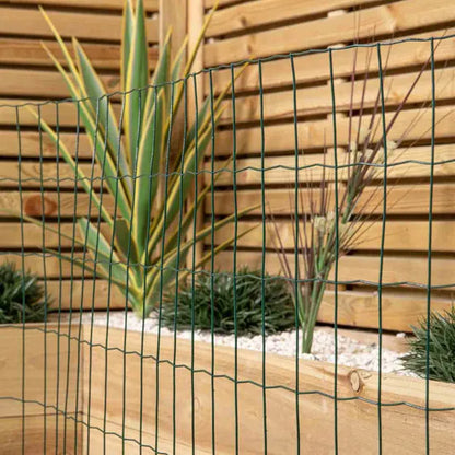 Green Blade 10m x 0.9m Green PVC Coated Metal Garden Patio Border Fencing