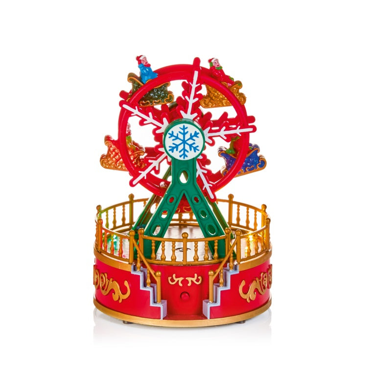 Premier Battery Operated Lit Animated Musical Ferris Wheel - 18.5cm