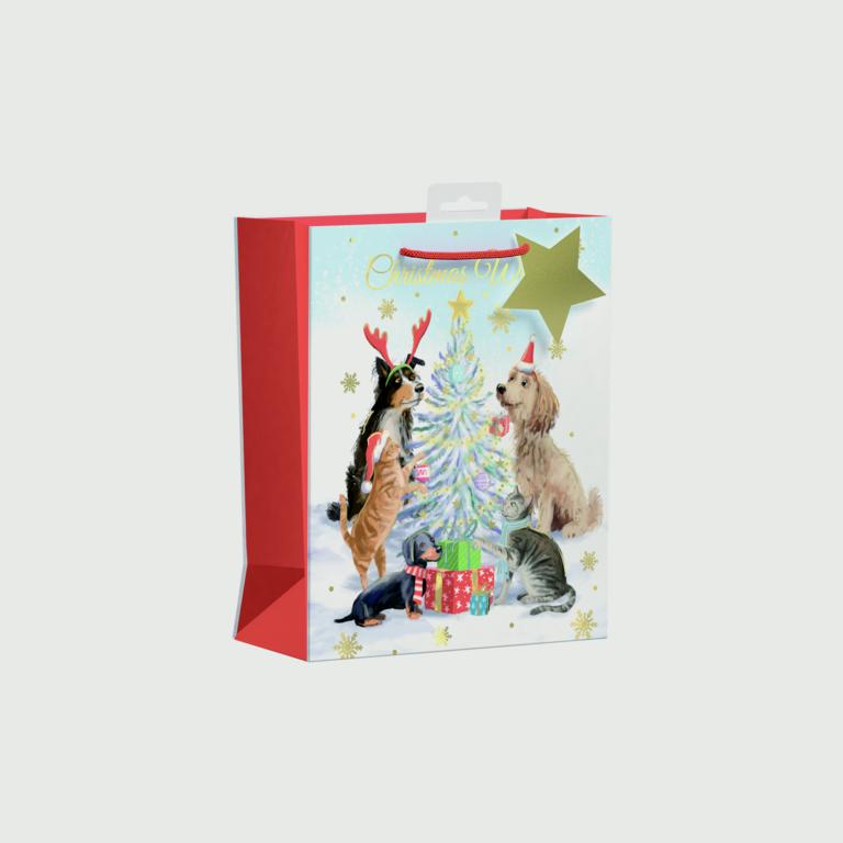 Giftmaker Christmas Pets Gift Bag - Medium