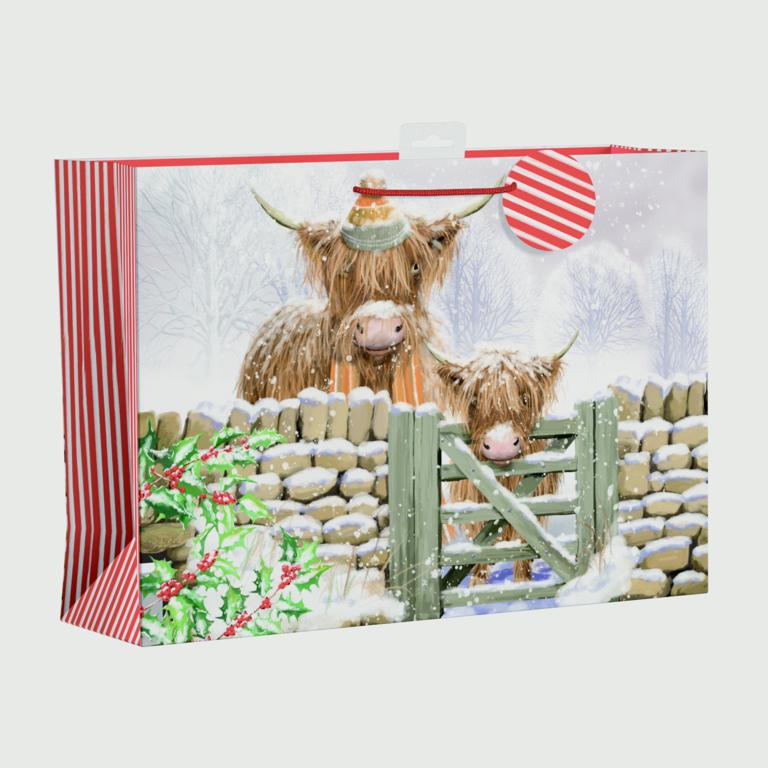 Giftmaker Highland Cow Gift Bag - XL