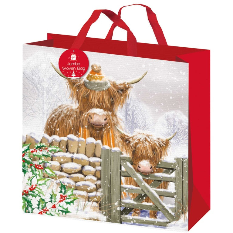 Giftmaker PP Woven Bag - Highland Cow