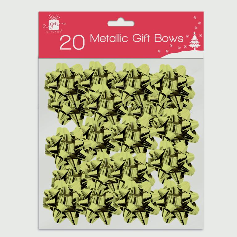 Giftmaker Gift Bows Pack 20 - Gold