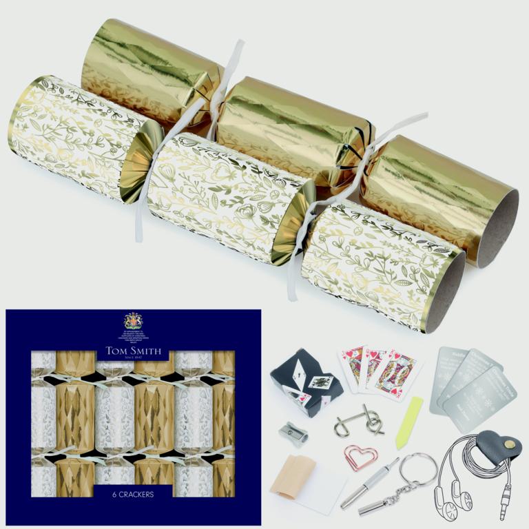 Tom Smith Gold Tree Crackers 8" - Pack 3