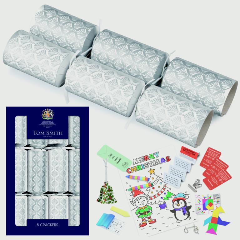 Tom Smith Silver Crackers 12.5" - Pack 8