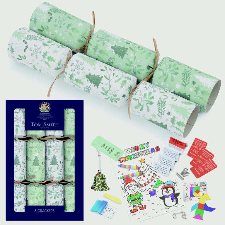 Tom Smith Mistletoe Crackers 12.5" - Pack 8