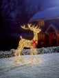 Premier Lit Golden Elegance Twist Standing Reindeer - 1m