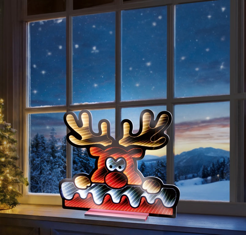 Premier Rudolph Coming Out The Chimney - 40cm