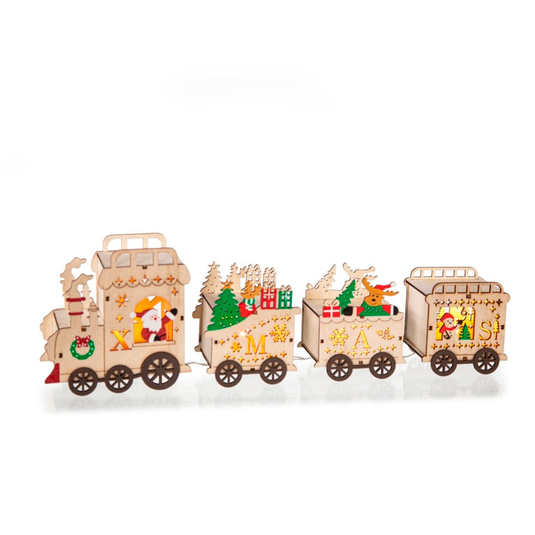Premier Lit Wooden Santa Train - 42cm