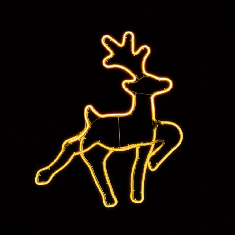 Premier Lit Neon Running Reindeer - 53 x 57 cm