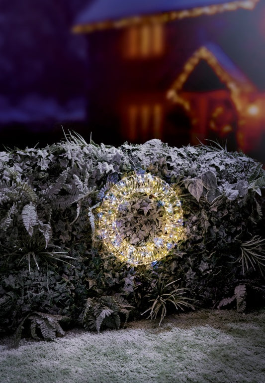 Premier Twinkling Lit Flexibrights Wreath - 40cm