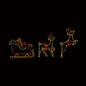 Premier Twinkling Flexibrights Santa, Sleigh & Reindeers - 2.2m