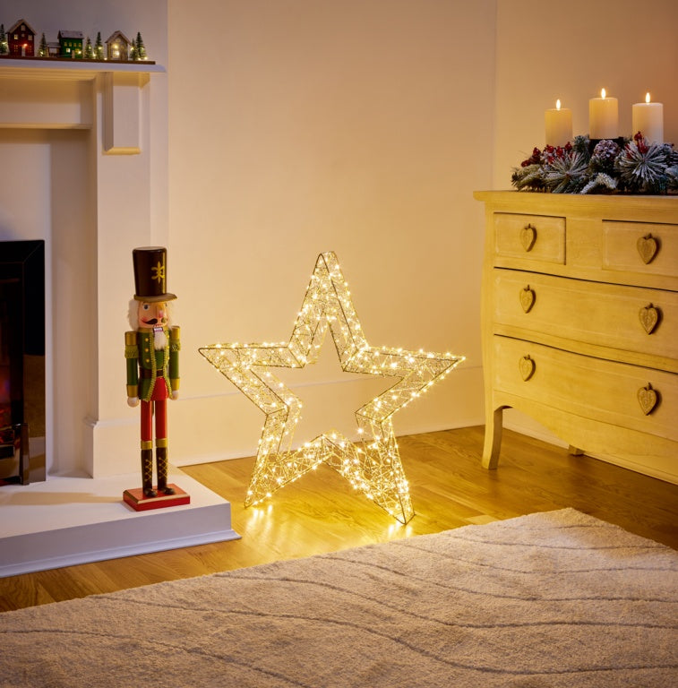 Premier Lit Golden Elegance Twist Star - 50cm