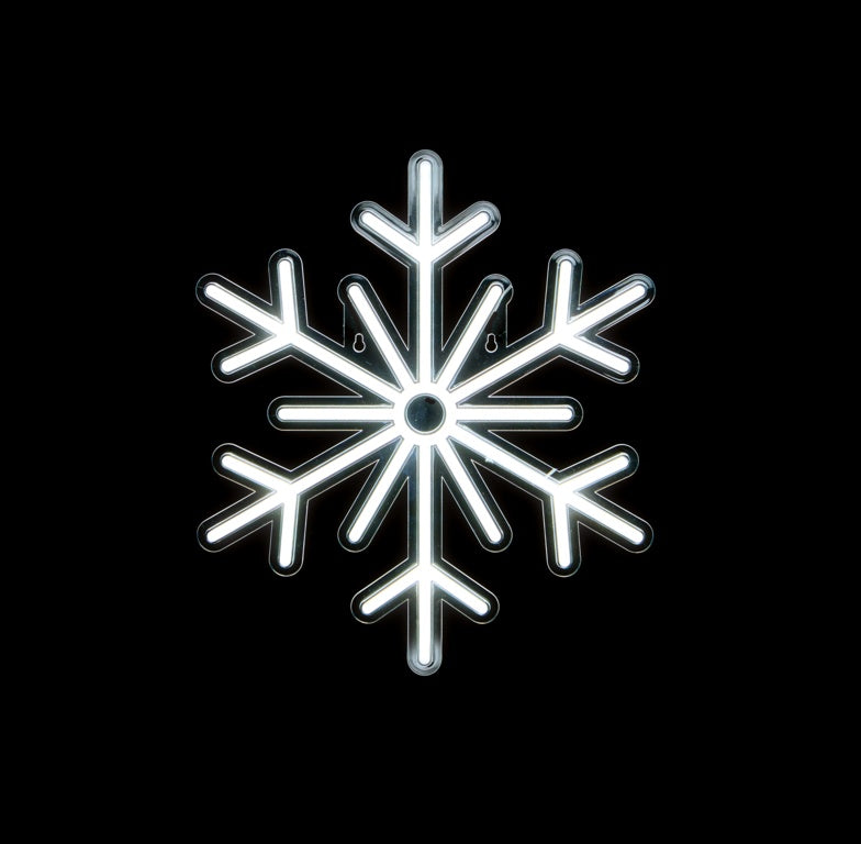 Premier USB Lit Neon Hanging Snowflake - 38cm