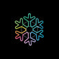 Premier USB Lit Neon Hanging Snowflake - 53cm