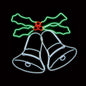 Premier Lit Neon Swinging Bells With Holly - 78cm